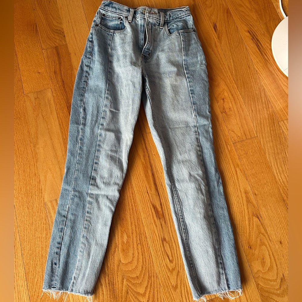 Abercrombie Multi Colored High Rise Mom Jean